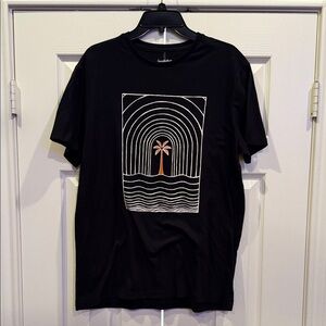 Goodfellow & Co Black Tee with Palm Design